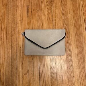 Urban Expressions Cream Clutch with Black Trim